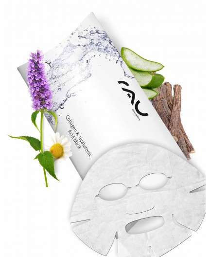 "RAU Collagen & Hyaluronic Acid Mask" - 10 devu. Iepak.
